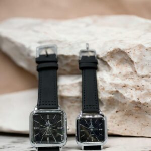 Stylish Unisex Quartz Analog Couple Watches - 2pcs