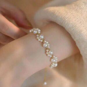 Resin plated beautiful pearl bracelet