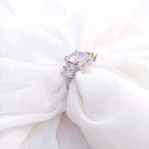 Modern design silver plated ring