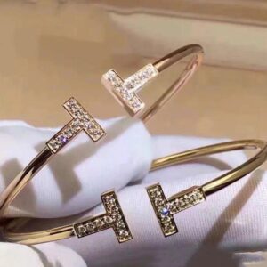 Modern Single Gold Plated T-Shaped Bracelet
